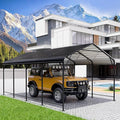 LEVELEVE 12x20 FT Heavy-Duty Metal Carport, Galvanized Steel Car Canopy with Reinforced Base Frame, Outdoor Shelter for Cars, Trucks, Boats, Tractors & RV