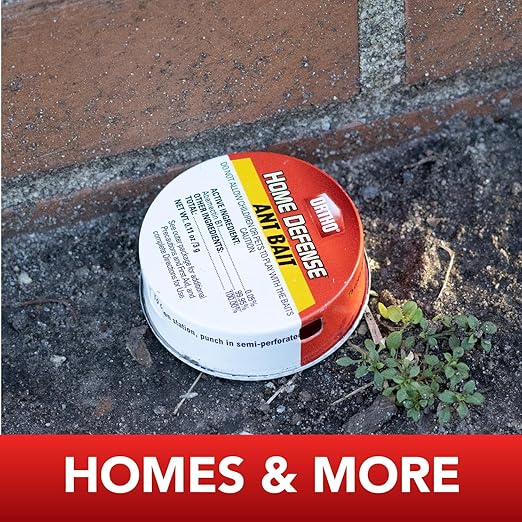 Ortho Home Defense Ant Bait Traps, Outdoor & Indoor Ant Killer, 10 Metal Stations with 4 Food-Based Attractants, Child-Resistant Design, Formulated with Abamectin B1, Ready-to-Use Bait Station