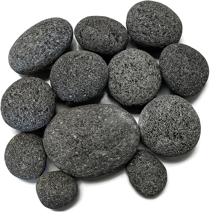 Midwest Hearth Lava Stones for Gas Fire Pit and Fireplace (X-Large (3"- 5"))