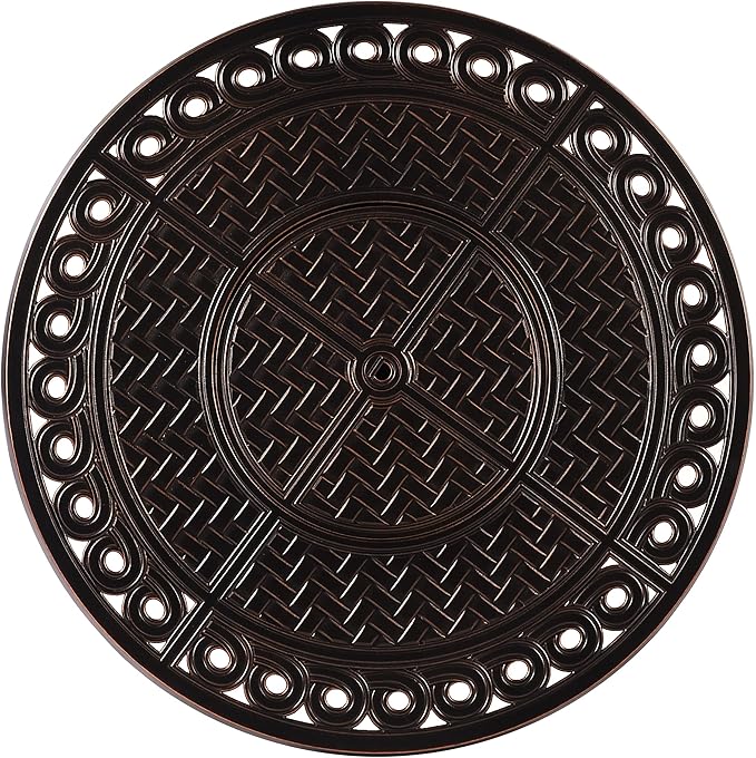 Aluminum 37,0000 BTU 34 in. Round Propane Black Fire Pit Table with Fire Beads, Lid, Propane Tank Cover and Table Fabric Covers in Copper Finish