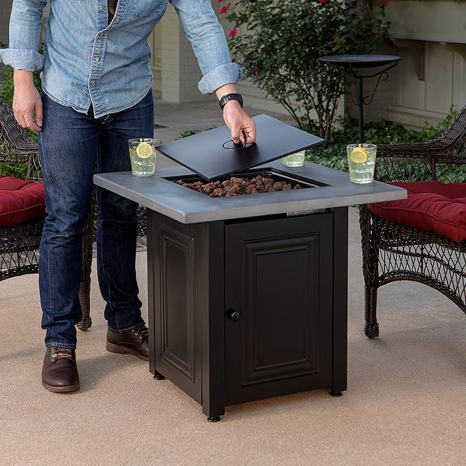 Endless Summer, Wakefield, Square 28" Outdoor Propane Fire Pit