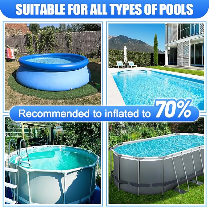 Pool Air Pillows for Above Ground Pools - 4ft Dia. Winter Closing Winterizing Kit with Ropes, Thicken PVC Ice Equalizer Support, Swimming Pool Patio Furniture Cover Airbag