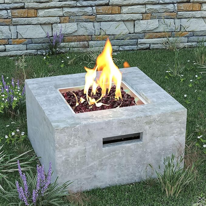 Grisun Wine Red Fire Glass for Pit, 20 Pounds 1/2 Inch Tempered Rocks Natural or Propane Fireplace, Safe Outdoors and Indoors Firepit