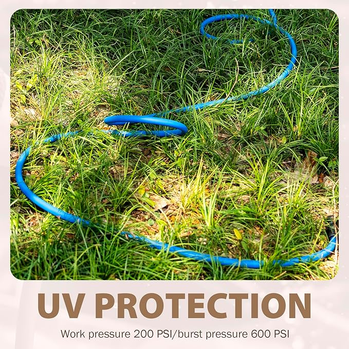 5/8" Hot/Cold Water Hose 3ft, -50℉ to 190℉ Heavy Duty,Flexible,Burst 600 Psi 3/4" Brass Fittings with Swivel Grip Handle for Outdoor,Yard, Farm, Blue