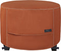 NettyPro Fire Pit Cover Round Waterproof Outdoor Firepit Cover for Gas Propane Fire Pit Table, 50 x 24 inch, Brown