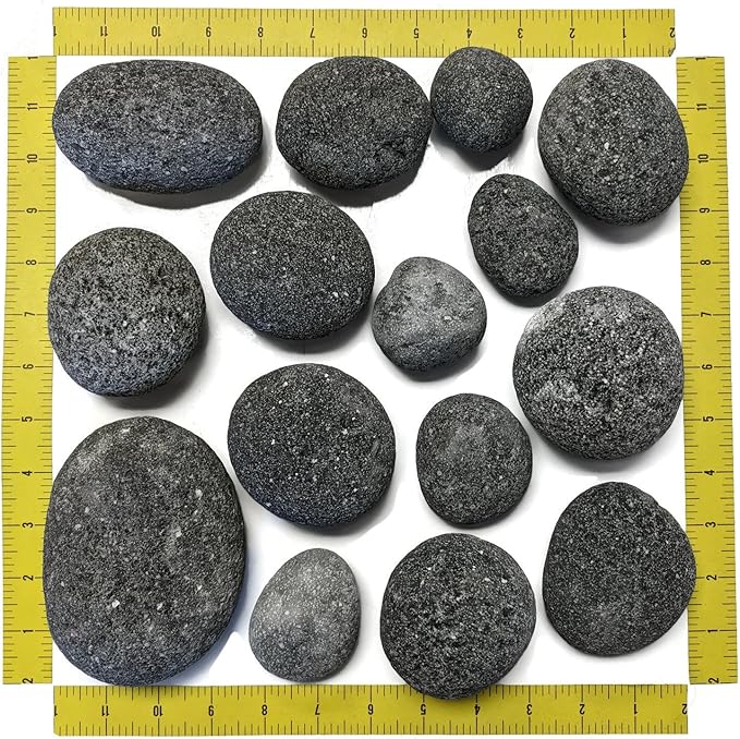 Midwest Hearth Lava Stones for Gas Fire Pit and Fireplace (X-Large (3"- 5"))