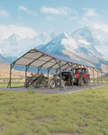 GarveeLife 20'X30'x12' Metal Carport for Multiple Vehicles, Heavy Duty Steel Car Ports, Vertical Roof Design, for All-Weather, for Full-Size Pickup Trucks, Boats, and Tractors