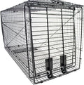 Humane Way Folding 50 Inch Live Humane Animal Trap - Safe Traps for All Animals - Dogs, Raccoons, Cats, Groundhogs, Opossums, Coyote, Bobcat - 50"x20"x26"