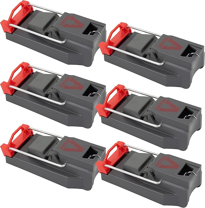 Victor M123SSR Quick-Kill Easy Set Mouse Trap - 6 Reusable Mouse Traps (Pack of 6)
