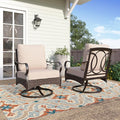 Swivel Patio Sofa Chairs - 2 PCS Outdoor Swivel Rocker Armchairs, Patio Seating with High Back Deep Seat for Porch Deck Balcony