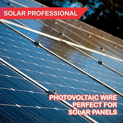 NATIONAL Wire&Cable 10 Gauge Solar Panel Professional Wire - Made in USA - 1000 Ft Copper PV Wire UV Resistant Cable for Boat Marine Automotive RV Solar Panel Outdoor - Red