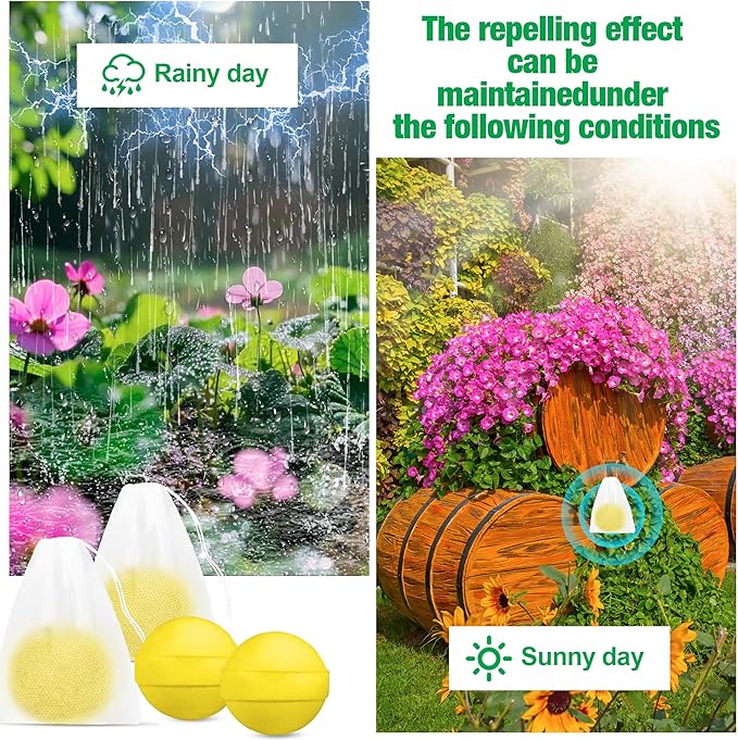Cat Repellent Outdoor Indoor, 36 Pack Natural Peppermint Oil Cat Deterrent, Keep Cats Out of Yards, Plants, Gardens, Furniture from Cats and Dogs Educational Deterrents(Yellow)