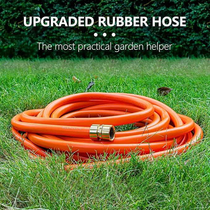 5/8" x 8ft Hybrid Garden Hose, Custom Length, -40°F to 150°, NO Kink, Flexible, Leakproof water Hose With Additional Customizable Solid GHT Fittings, Female to Female Leader Hose