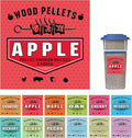 Smoker Grill Pellet Label Stickers - Set of 12 for Wood Pellet Storage Containers, Easy Identification of Different Flavors