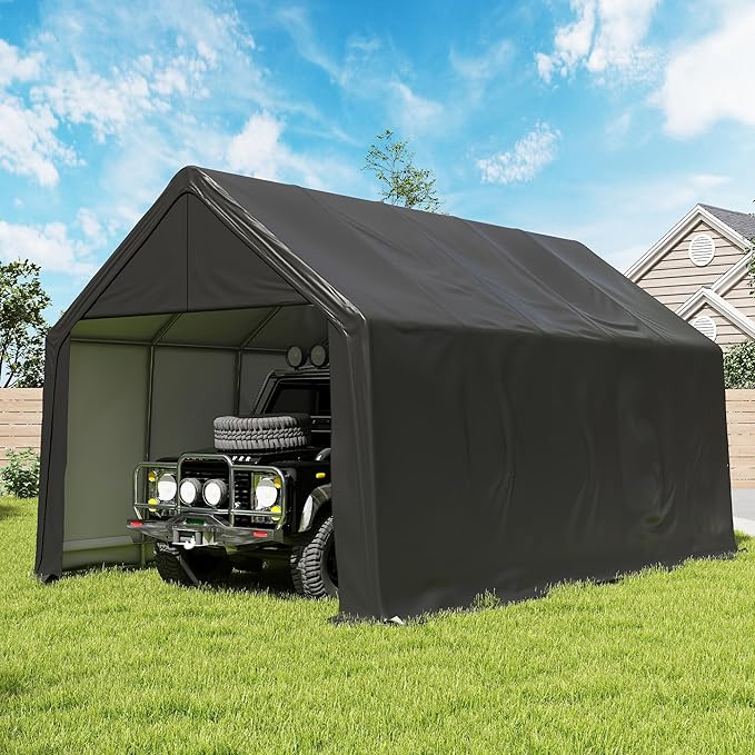 COVERONICS 13x20 FT Carpot, Portable Garage,Carport Canopy with Galvanized Steel Metal Frame & Vents, Outdoor Storage Shed for Car, Truck, Boat, Patio Furniture Anti-Snow Waterproof