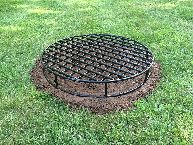 Walden Backyards Round Fire Pit Grate - High Temperature Heavy Duty Steel Above Ground Firegrate for Outdoor Pits and Campfire - 29.2”