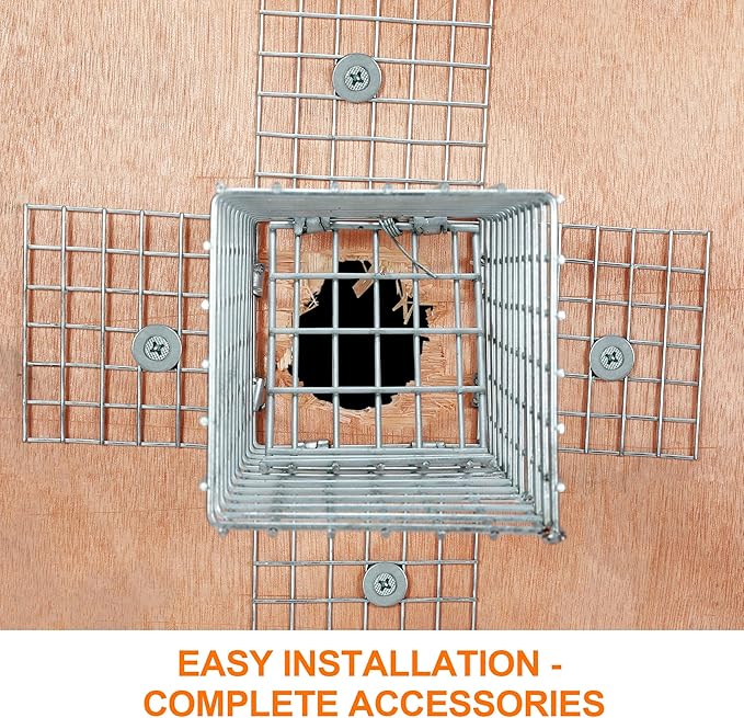 One Way Squirrel Door Excluder, Humane Squirrels, Chipmunks Contactless Excluder, for Outdoor Spaces Like Attics, Chimneys - Includes Full Installation Kit