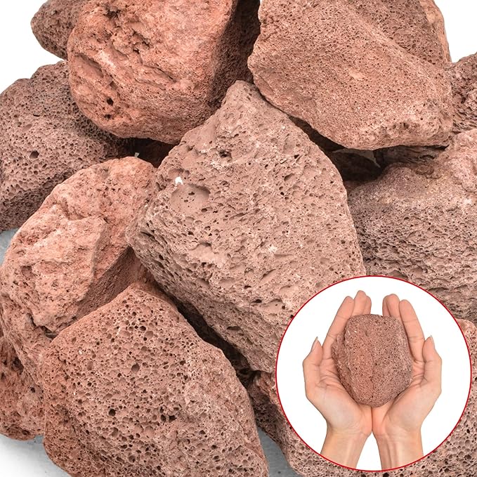 Stanbroil Lava Rock Granules, Decorative Landscaping for Fire Bowls, Fire Pits, Gas Log Sets, Indoor or Outdoor Fireplaces - 10 Pounds (2.75"-5")