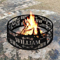 Personalized Farmhouse Fire Pit Ring Custom Name Farm Life Metal Campfire Ring Stove 360 Degree Firepit Outdoor BBQs Backyard Camping Garden Decor Gifts for Father Farmer Dads