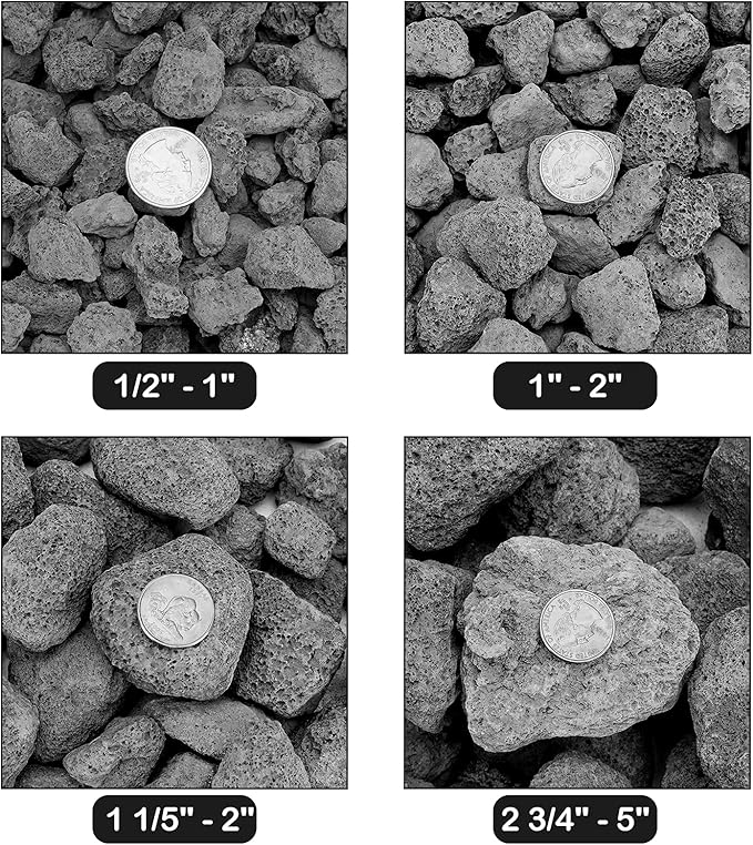 Stanbroil 10 Pounds Lava Rock Granules for Fire Bowls, Fire Pits, Gas Log Sets, and Indoor or Outdoor Fireplaces (0.4"- 0.8")