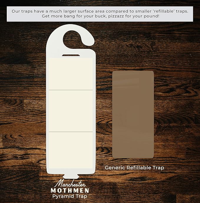 2-in-1 Clothing & Pantry Moth Traps for House | 5-Pack Moth Killer Indoor for Clothes, Closets & Kitchen | Indian Meal Moth Trap with Clothes Moth Pheromones