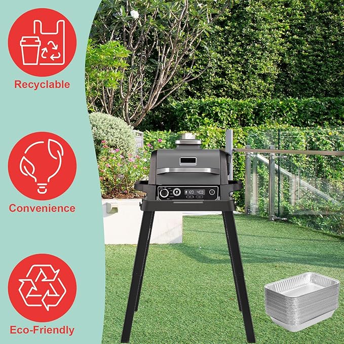 WEBROIL 30-Packs Grill Grease Tray Liners for Ninja OG800/OG900 Series,Outdoor Smoker Drip Pan for Ninja OG850/OG951 Woodfire Outdoor Grill XL Pro Accessories