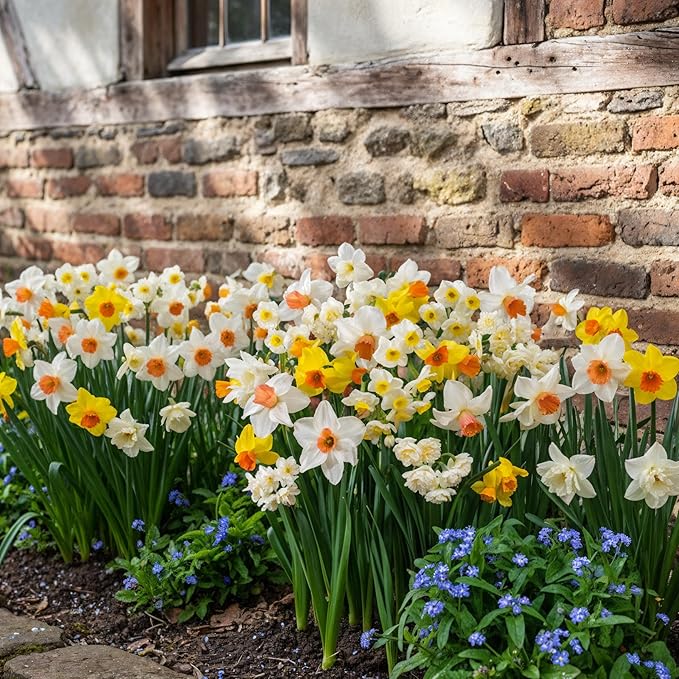 Dutch Bulbs Budget Fragrant Daffodil Bulbs Collection (25 Daffodil), Perennial and Hardy, Flower Bulb Mix from Holland for Garden and Pot, 6-7 Varieties (no Seeds, not Artificial)