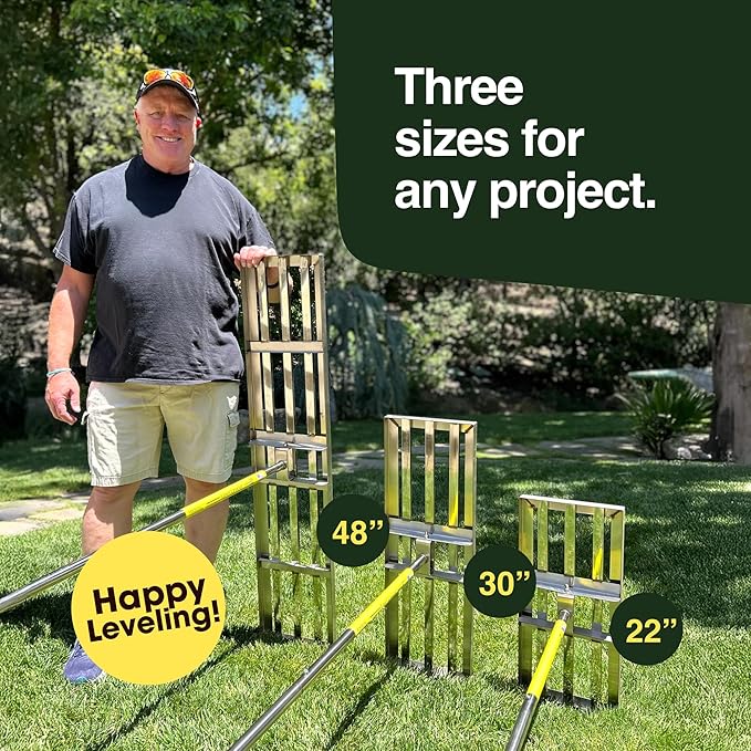Rocklin™ Lawn Leveling Rake | Levelawn Tool | Level Soil or Dirt Ground Surfaces Easily | 30” x 10” Ground Plate | 78” Extra Long Handle | Stainless Steel