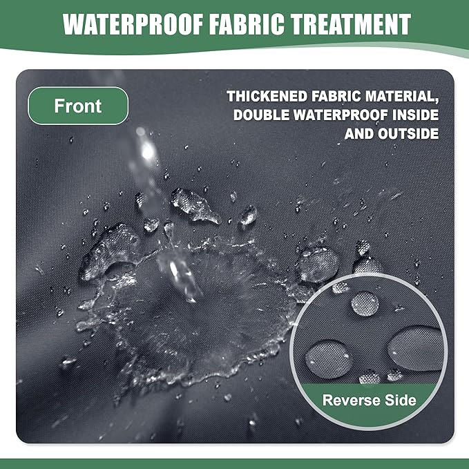 Chaise Lounge Cushions Outdoor Set of 4 - Waterproof and Fade Resistant Sun Lounger Replacement Cushions - Patio Lounger Pads with Removable Cover for Pool, Deck, 80 x 26 x 3 Inch, Dark Grey