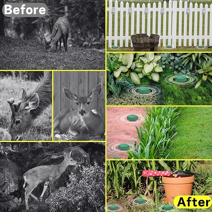 18 PCS Deer & Rabbit Repellent for Outdoor Plants, Natural Garden Yard Deterrent Balls, Long-Lasting Protection for Outdoor Trees, Flowers & Vegetables | Pet-Safe