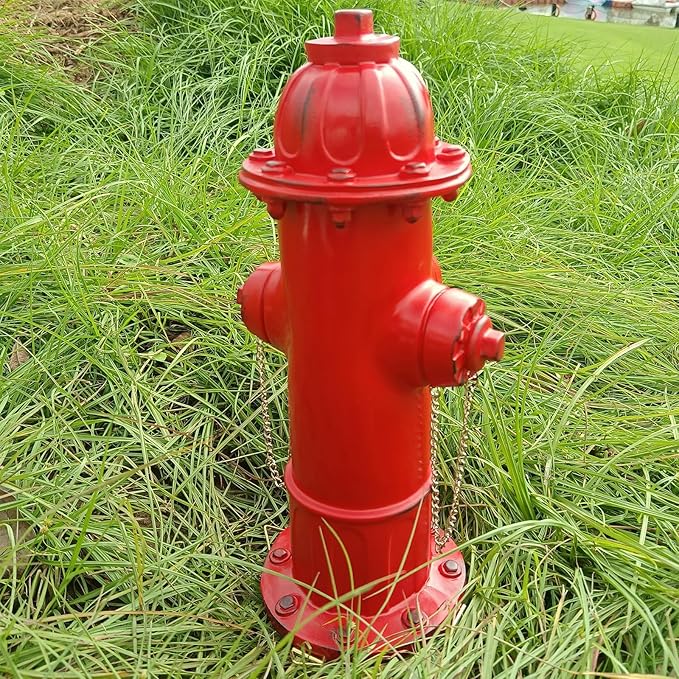 SHGYIBRISK Fire Hydrant for Dogs to Pee On: Dog Fire Hydrant Pee Post Outdoor - 13" Training Post Statue for Yard Garden (Red)