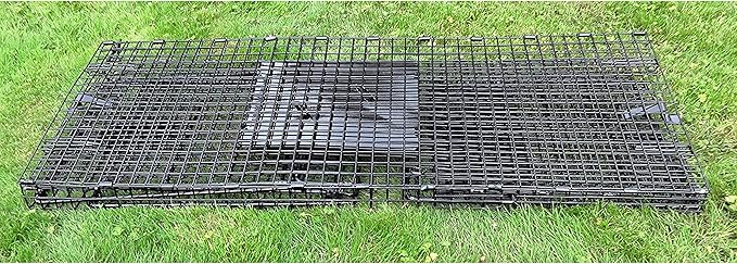 Humane Way Folding 42 Inch Live Humane Animal Trap - Safe Traps for All Animals - Dogs, Raccoons, Cats, Groundhogs, Opossums, Coyote, Bobcat - 42"x16"x18"