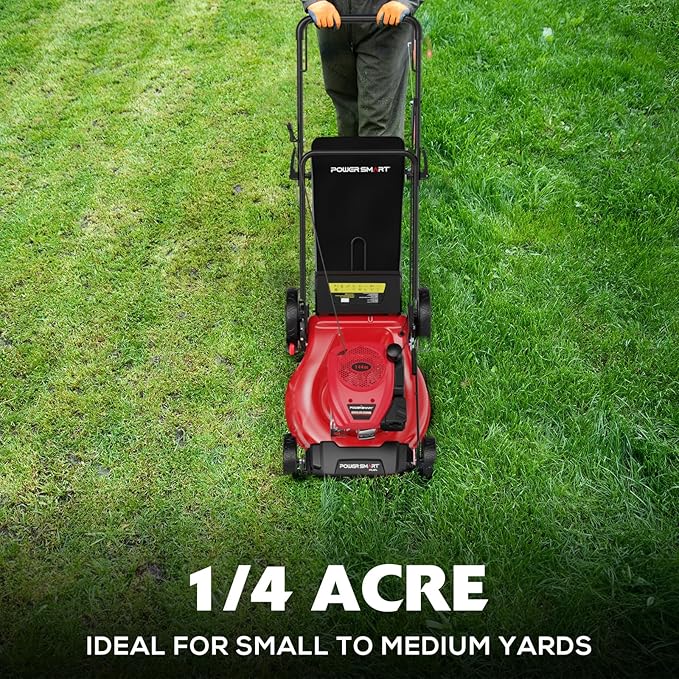 PowerSmart Gas Lawn Mower 21-Inch 144cc OHV Engine 2-in-1 Push Mower with Bagging