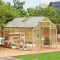 6 x 10 ft Greenhouse, Greenhouses for Outside, Polycarbonate Greenhouse with Aluminum Frame, Lockable Door and Ajustable Roof Vent for Backyard, Green Houses for Outside Garden Backyard, Patio