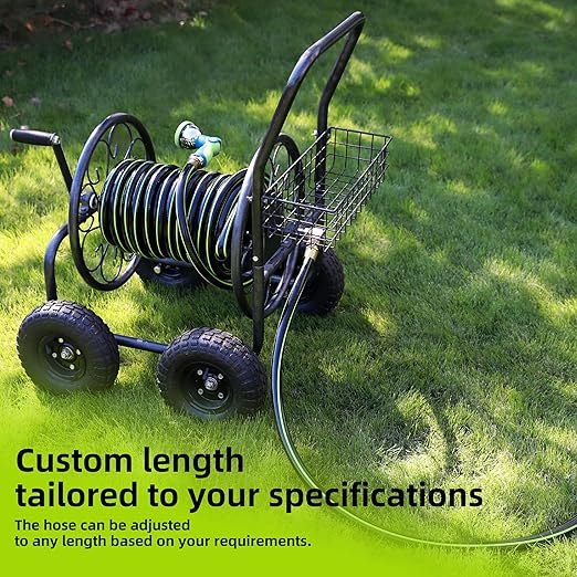 Worth Leader Long Garden Hose 5/8 in. x 75 ft. -No Kink, Flexible, Leakproof, Male to Female Fittings -Heavy Duty Durable PVC Lightweight Water Pipe with Brass Aluminum Ends for Household & Yard Use