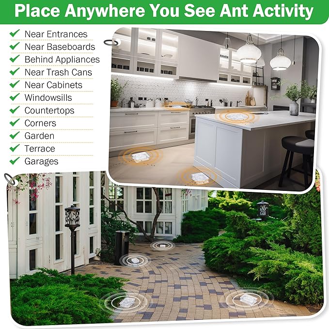 Qualirey 16 Pcs Ant Bait Stations Reusable (Bait NOT Included), Multi Surface Ant Killer Trap for Home, Control for Indoor and Outdoor Use, Roach Station for Common Household (8 Set, Standard Size)
