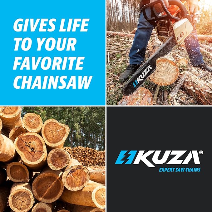 18 Inch Chainsaw Chain 0.325" Pitch, 050" Gauge, 72 Drive Links, German Steel, fits Husqvarna 440, Echo CS-400, Jonsered - 591094872, 20lpx072g and more (3 Chains)