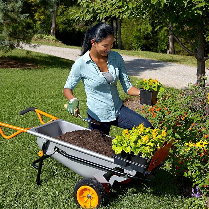 Worx WG050 8-in-1 Aerocart Garden Cart/Wheelbarrow Heavy Duty/Dolly