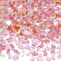 GasSaf 1/4 Inch Fire Glass Reflective Tempered Fireglass Cut Crushed FireGlass for Fire Pit, Fireplace, Replaces Existing Gas Logs & Lava Rocks (10 Pound)(Rose Gold)