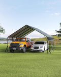 20x20 FT Heavy Duty Metal Carport Kit, Reinforced Frame with Anchors, for Trucks, Boats, RV, Tractor, 100MPH Wind & 35PSF Snow Rating, Easy Assembly