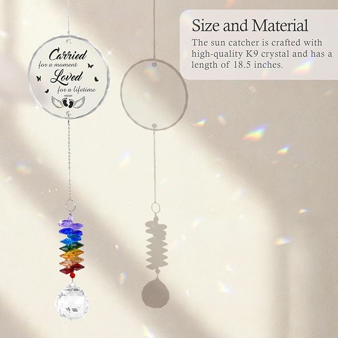 GIFTELIX Christmas Ornaments Infant Loss Gifts - Remembrance Gift - Memorial Suncatcher - Sympathy Gift for Loss of Loved One - Heaven Keepsake - Grieving Gifts for Women