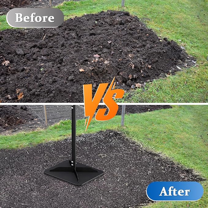 Steel Tampers Tool 10 X 10 Inch,Labor-Saving All-Steel Heavy-Duty, Landscaping, Installing Pavers and Repairing Asphalt Pavements, Black