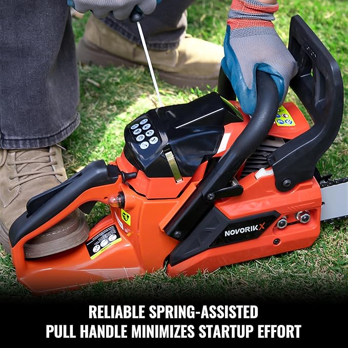 Gas Chainsaw Powered 45CC 18 16 Inch Chainsaw For Tree Trimming Wood Cutting 2.3 HP Handheld Chain Saw Gas With Automatic Oiler Birthday Gift For Husband Man Dad