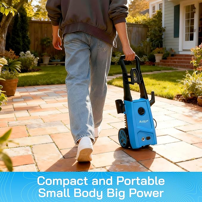 Pressure Washer, Washer with Adjustable Nozzle, Pressure Cleaning Machine with Foam Cannon for Cars, Fences, Driveways, Patios, Home Cleaning
