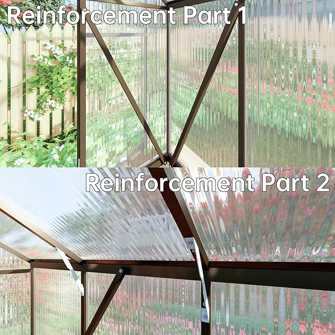 8x10 FT Greenhouse for Outdoors,Green House for Outside,Dark Gray