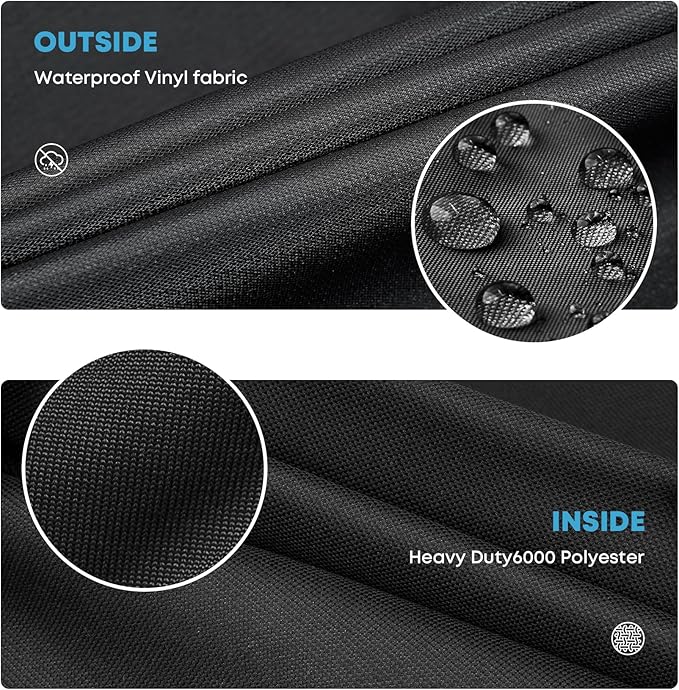 Stanbroil 60 Inch Rectangle Fire Pit Cover for Outdoor Patio Gas Fire Table, Water Resistant Outdoor Patio Fire Pit Cover, Black,(60L x 38W x 24H)