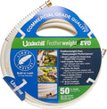 Featherweight EVO Lightweight Fabric Garden Water Hose for Outdoors, Yard, Kink-Resistant, Flexible, Weighs 5 Pounds, 200 PSI Working Pressure, 800 PSI Burst Pressure, 50 ft Long, White