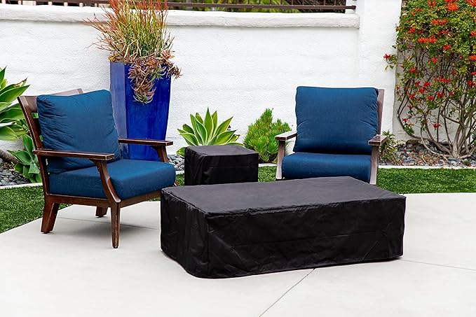 AMS Creations | Chelsea 55 inch Rectangular Wavy Dark Gray Concrete GFRC Natural Gas Fire Table Pit