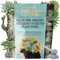 All-In-One Organic Succulent Fertilizer, Cactus Fertilizer, Succulent Plant Food, Bonsai & Cactus Food, 1lb bag = 25 Single Servings, Fast & Slow Release feeds up to 100 plants for 8 months