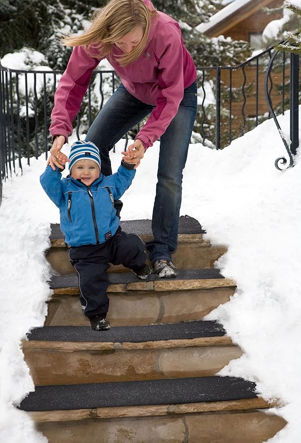HeatTrak Heated Snow Melting Mats for Stairs - Heated Outdoor Mats - Electric Snow Melting Mats for Winter Snow Removal - Trusted Snow and Ice Melting Mats and No-Slip Stair Heating Mats (10" x 30")